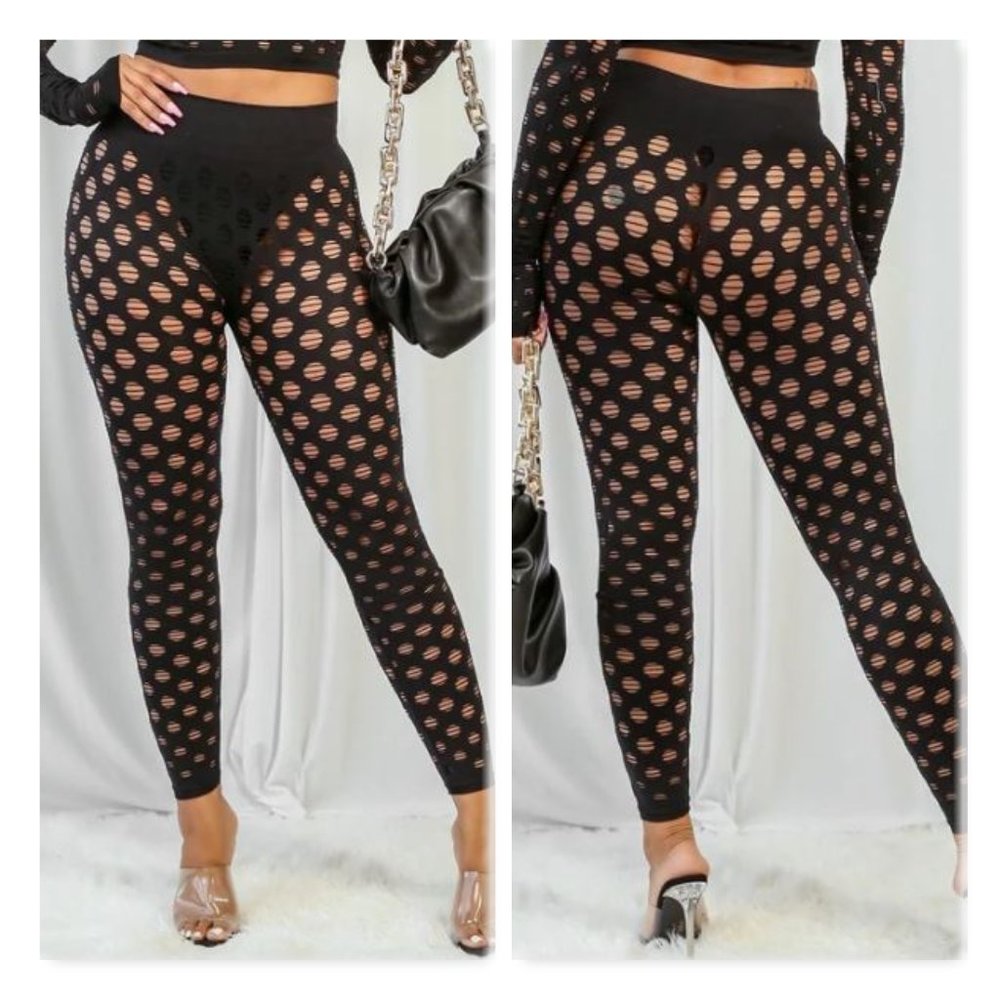 Ktoo Skinny Fit Punched Out Pants